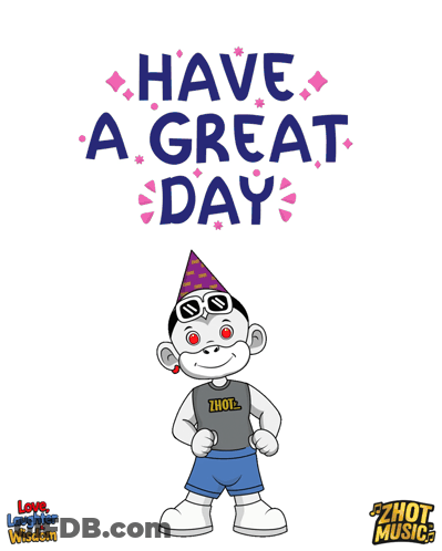 Monkey Party Hat Sunglasses Have A Great Day GIF