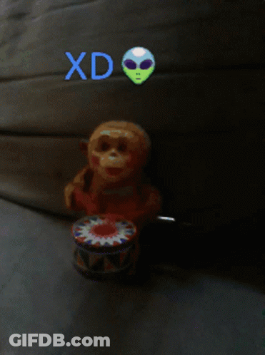 Monkey Playing Drum XD GIF