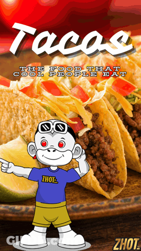 Monkey Pointing At Tacos GIF