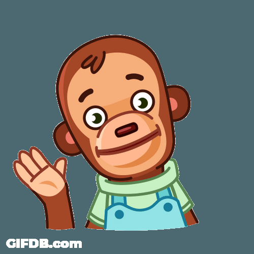 Monkey Puppet Hi Hello Waving GIF