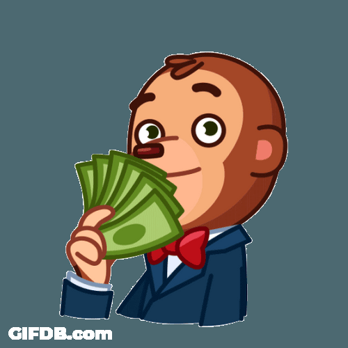 Monkey Puppet Money Rich GIF