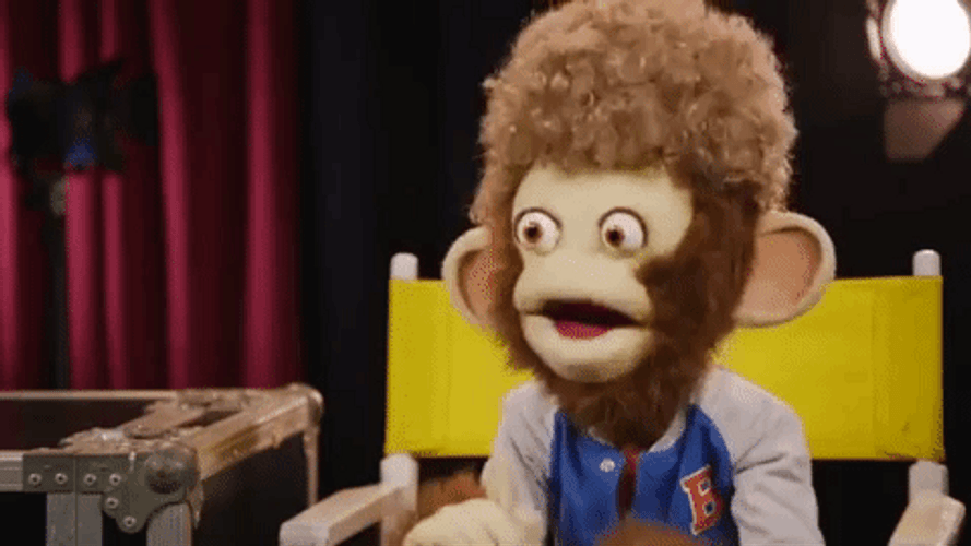 Monkey Puppet Olly Wannabe Explaining Talking GIF