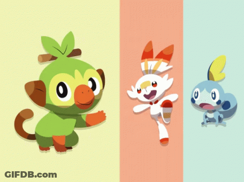 Monkey Rabbit And Lizard On Pink And Yellow Background GIF