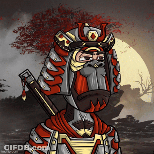 Monkey Samurai Soldier GIF