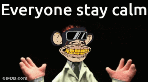 Monkey Saying Everyone Stay Calm GIF