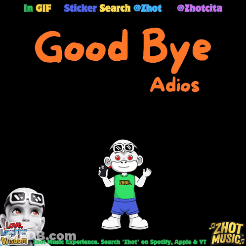 Monkey Saying Good Bye Adios GIF