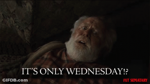 Monkey Saying It's Only Monday Wearing Pink Bandana GIF