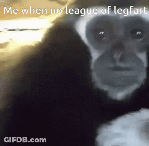Monkey Saying Me When No League Of Legfart GIF