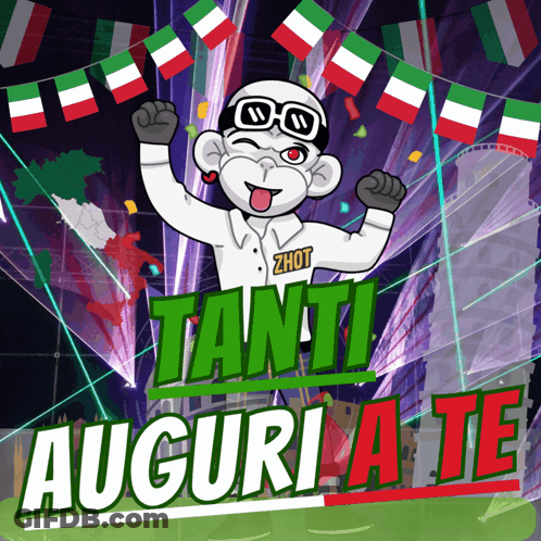 Monkey Saying Tanti Auguria Te GIF