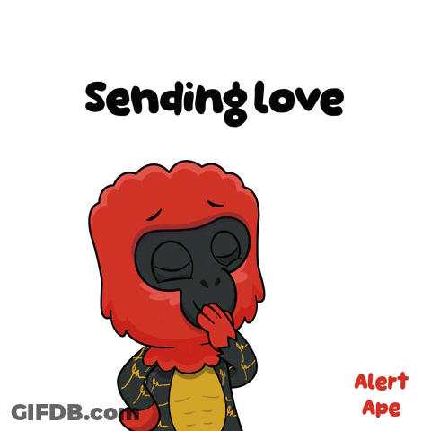 Monkey Sending Love GIF