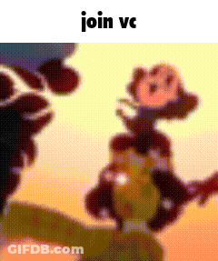 Monkey Sitting On Tree Branch Saying Join VC GIF