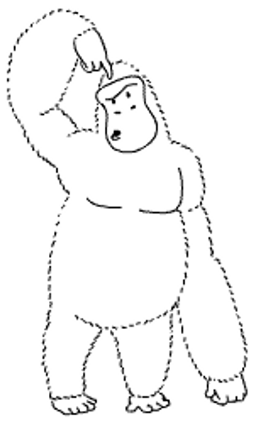 Monkey Sketch Head Scratch GIF