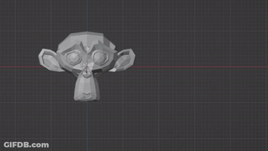Monkey Spinning 3D Animation GIF