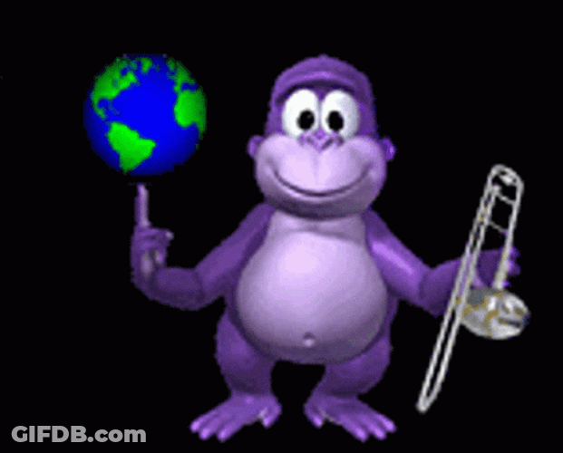 Monkey Spinning Earth On Finger GIF