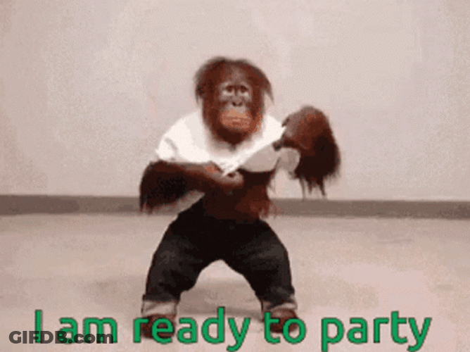 Monkey Taking Off Shirt Ready To Party GIF