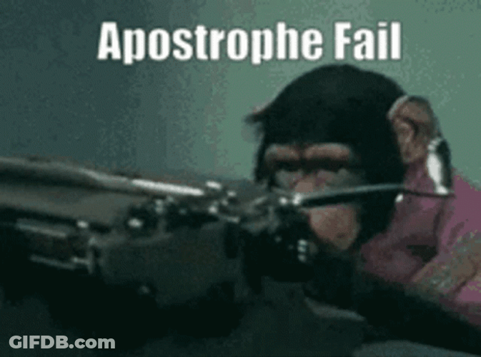 Monkey Typing Apostrophe Fail GIF