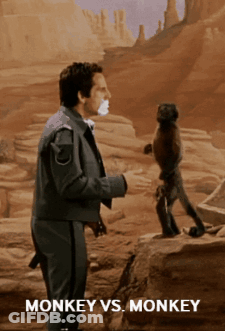 Monkey Vs Monkey Movie Poster Man And Monkey GIF