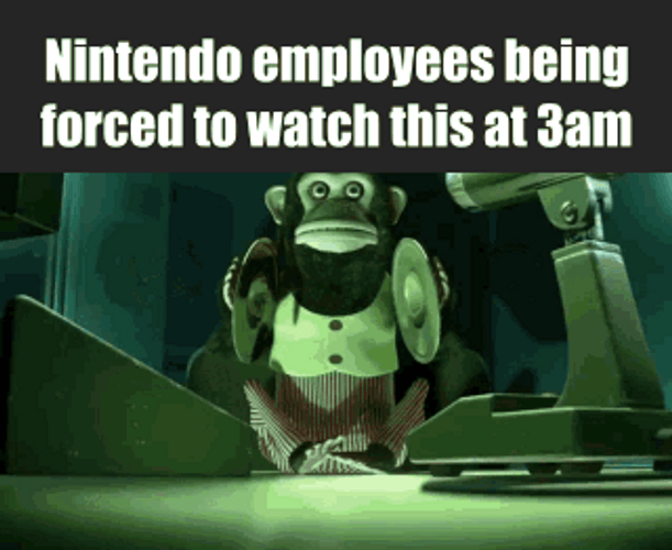 Monkey Watching Nintendo At 3Am Meme GIF