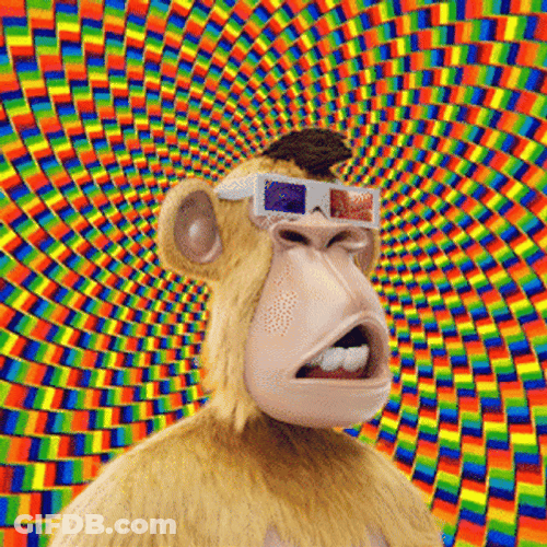 Monkey Wearing 3D Glasses Perfect Loop GIF