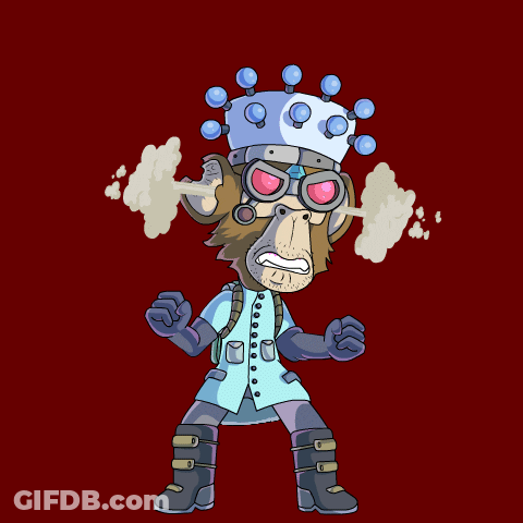 Monkey Wearing Crown And Goggles GIF