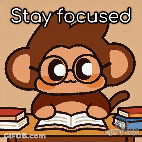 Monkey Wearing Glasses Reading Book GIF