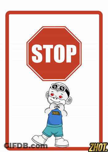 Monkey Wearing Sunglasses And Zhot Shirt At Stop Sign GIF