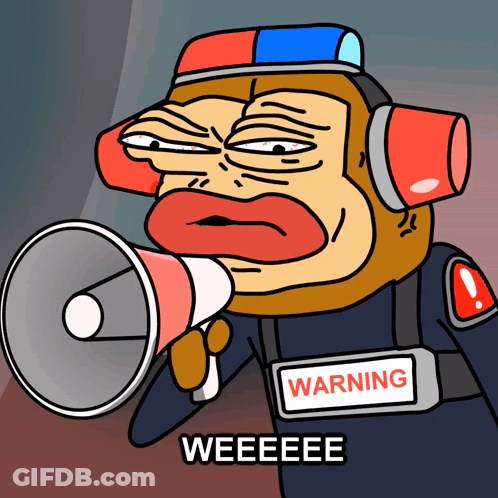 Monkey Wearing Warning Belt GIF