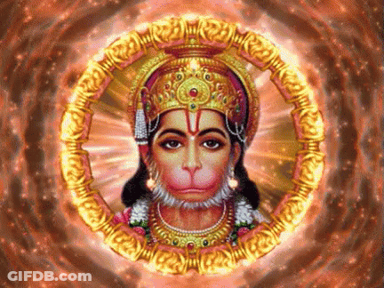 Monkey With Crown In Circle GIF