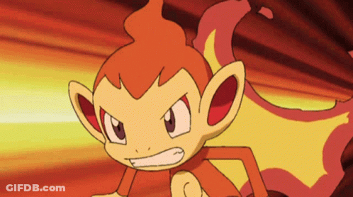 Monkey With Fire Tail Running GIF