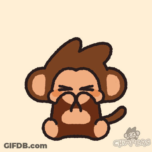 Monkey With Hearts Around Eyes Chimpers GIF