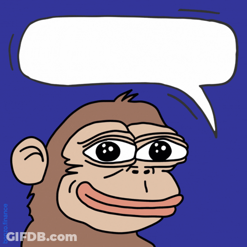 Monkey With Speech Bubble GIF