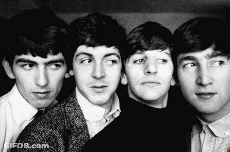 Monochromatic Beatles Image Compilation GIF