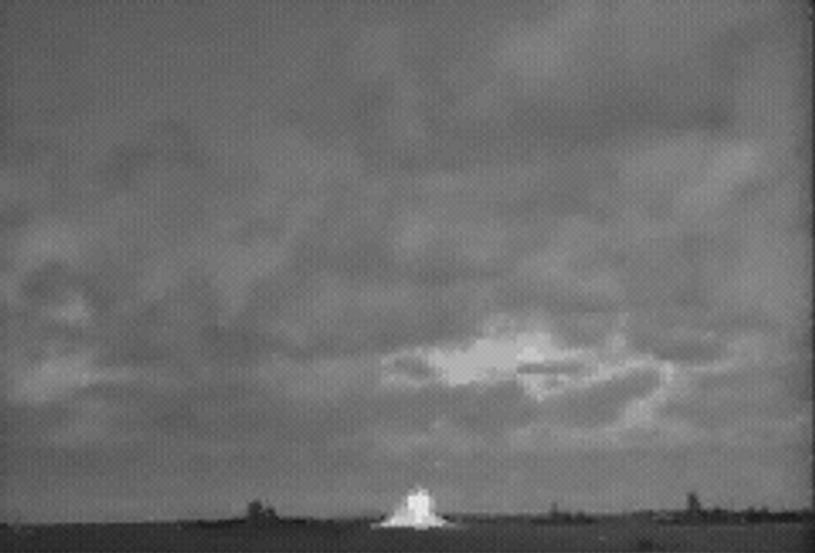 Monochromatic Massive Nuke Explosion GIF