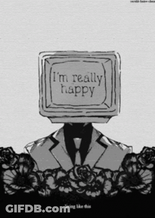 Monochromatic Sad Emoji  Aesthetic GIF