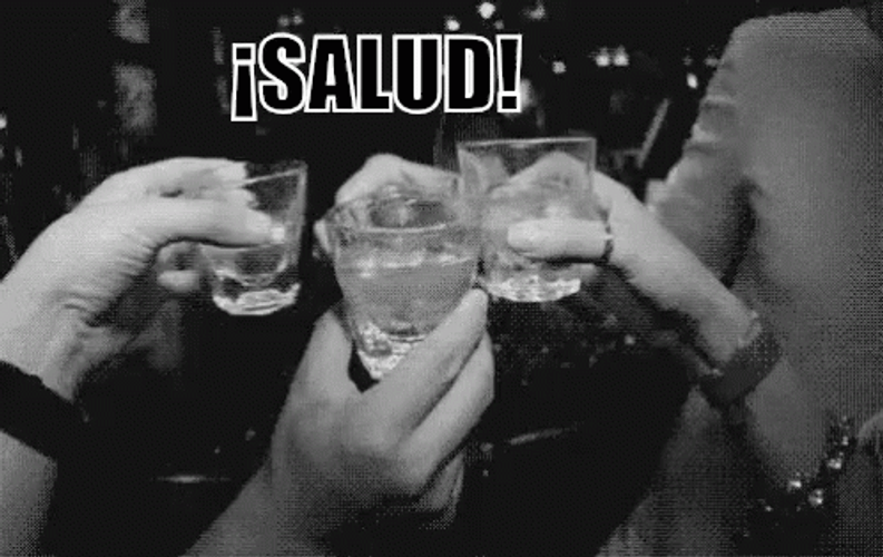 Monochromatic Tequila Shots Salud GIF