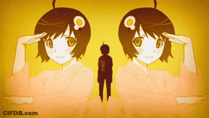 Monogatari Aragi Tsukihi Dancing GIF