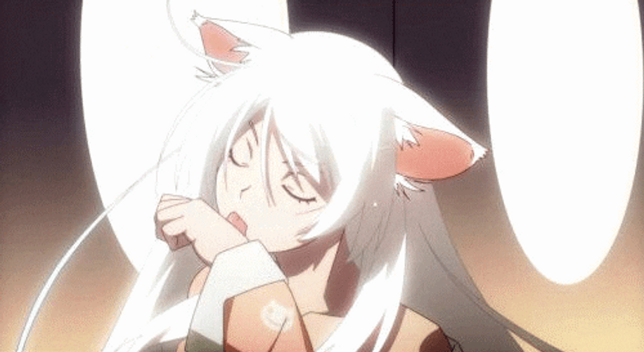Monogatari Black Hanekawa Licking Hand GIF