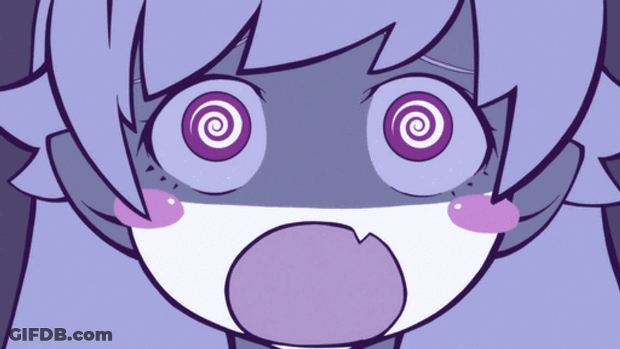 Monogatari Shinobu's Dizzy Eyes GIF