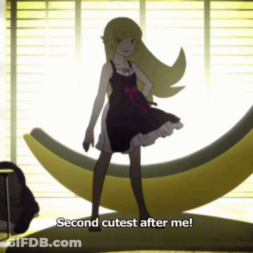 Monogatari Shinobu Standing Firm GIF