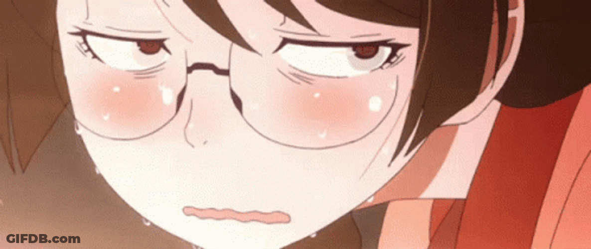 Monogatari Tsubasa Sweating And Blushing GIF