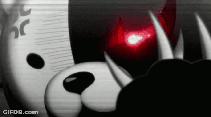 Monokuma Being Mad GIF