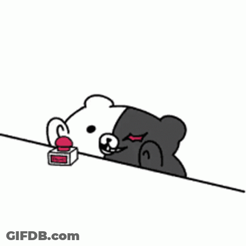 Monokuma Execution Button GIF