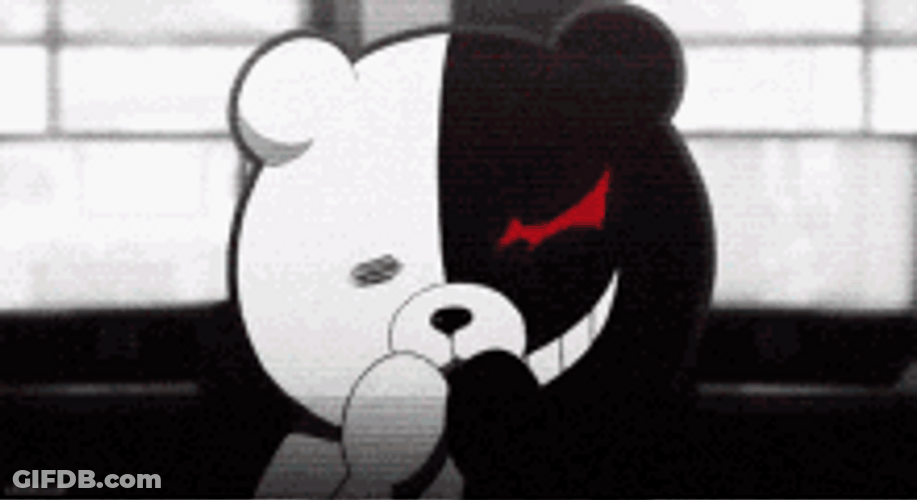 Monokuma Glitching Laugh GIF