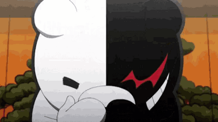 Monokuma Hysterical Laugh GIF