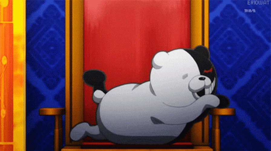 Monokuma Laughing Alone GIF