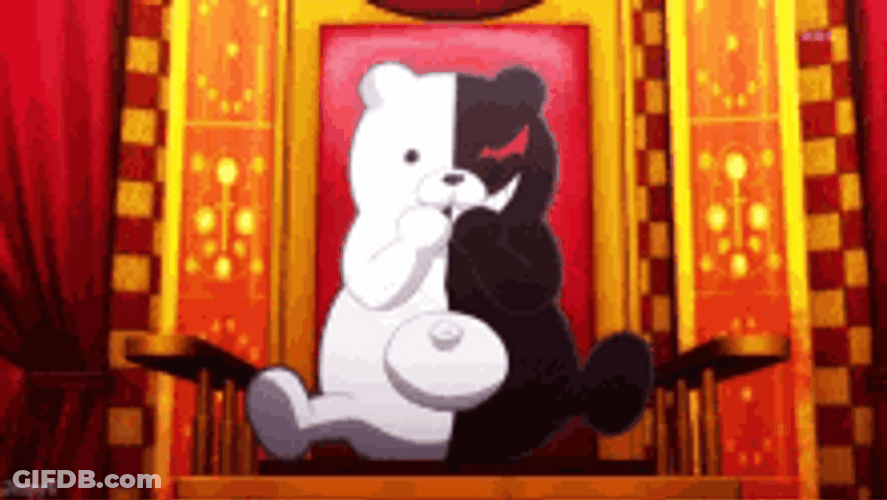 Monokuma On Throne GIF