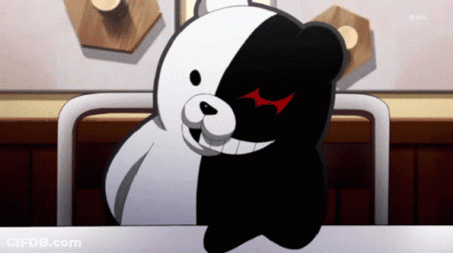Monokuma Thinking Of Something GIF