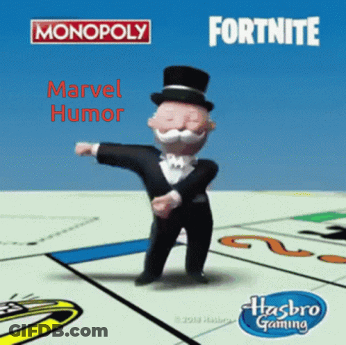 Monopoly And Fortnite Ad Man In Tuxedo GIF