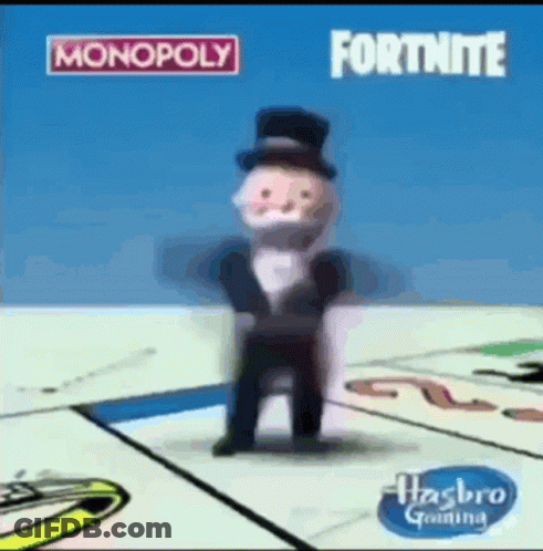 Monopoly Game With Man In Top Hat GIF