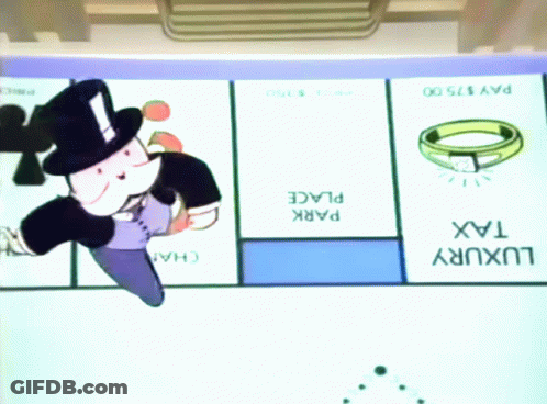Monopoly Man In Top Hat Flying GIF